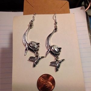 Flower and Bird Earrings